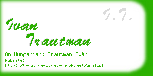 ivan trautman business card